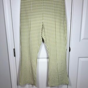 Bershka Gingham Kick Flare Pants Cottagecore Euro Summer Sz 10
